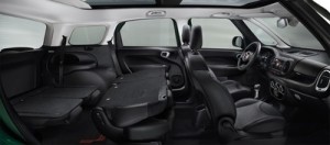 Innenenraum des Fiat 500L Living mit 7 Sitzen